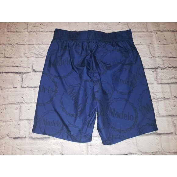 Nwt Mens Modelo Elastic Waist Soft Graphic Print Swim Shorts Blue Size Small - Picture 2 of 4